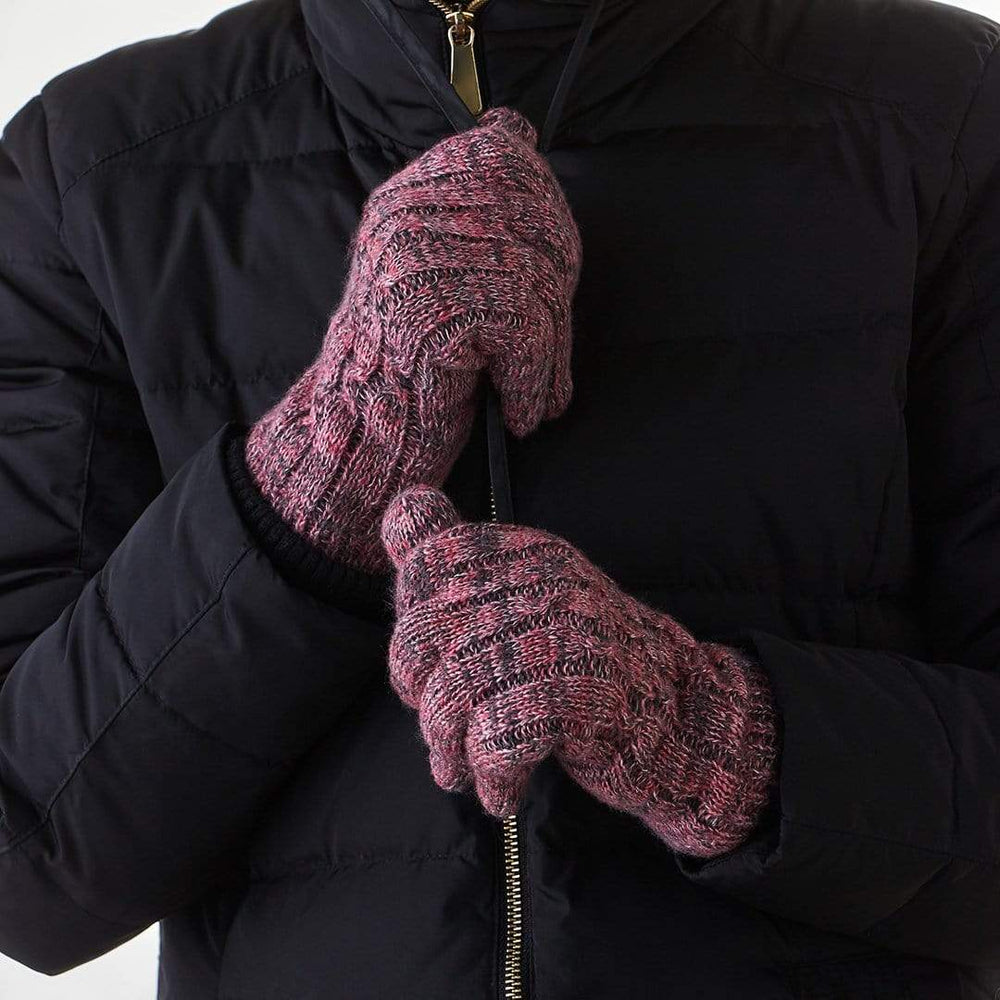 VIA Gloves Poppy Recycled Cable Knit Gloves
