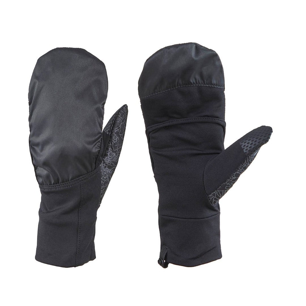 VIA Gloves Black Go Anywhere Reflective, Convertible Gloves, Mitten Cover
