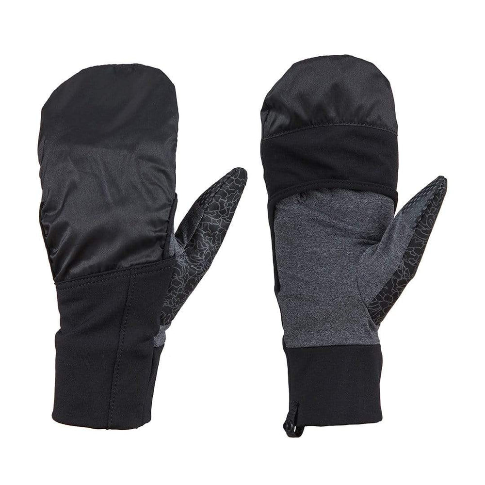 VIA Gloves Charcoal Heather Go Anywhere Reflective, Convertible Gloves, Mitten Cover