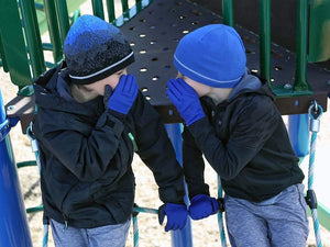VIA Kid's Gloves Blue Go Anywhere Convertible Gloves
