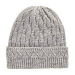 VIA Knit Hat Dove Grey Recycled Cable Knit Hat