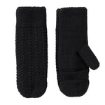 VIA Knit Mittens One Size / Black Recycled Knit Mittens