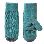 VIA Knit Mittens One Size / Turquoise Recycled Knit Mittens