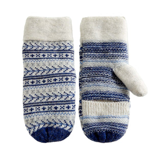 VIA Knit Mittens Recycled Fair Isle Knit Mittens