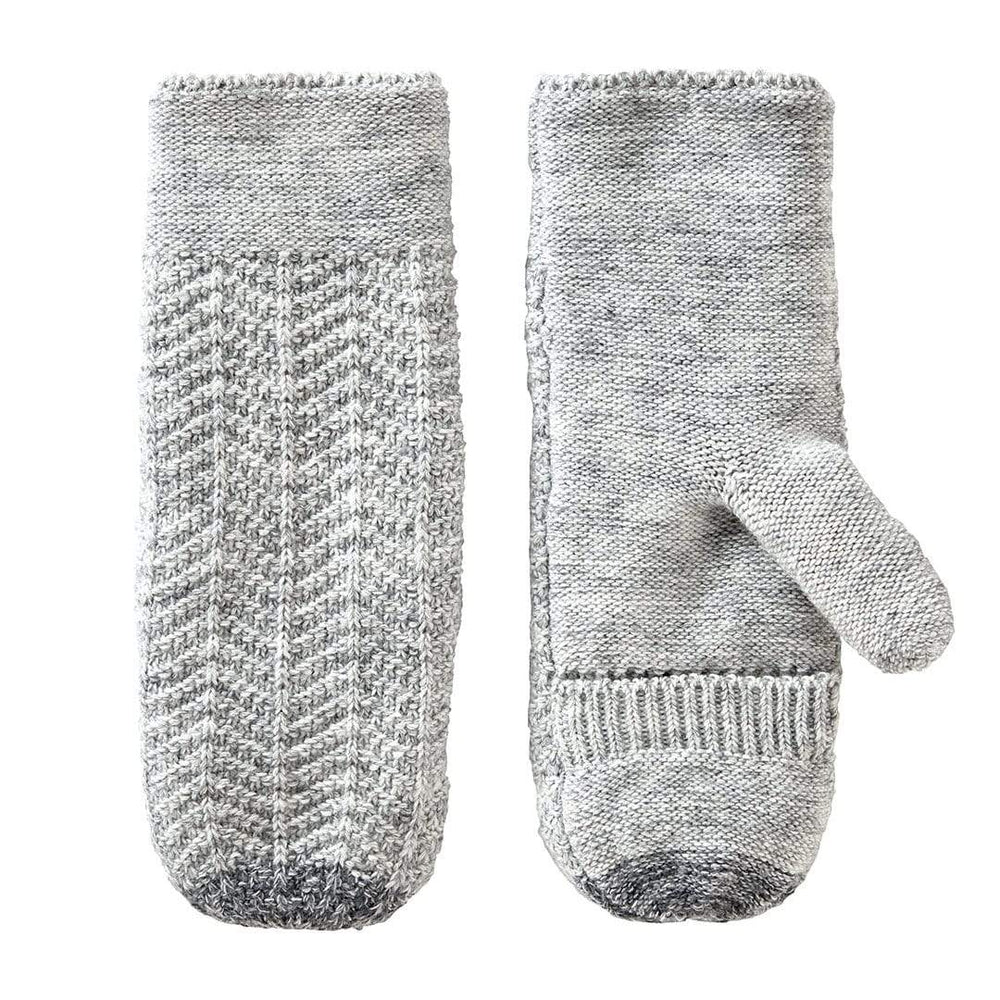 VIA Knit Mittens Dove Grey Recycled Knit Mittens