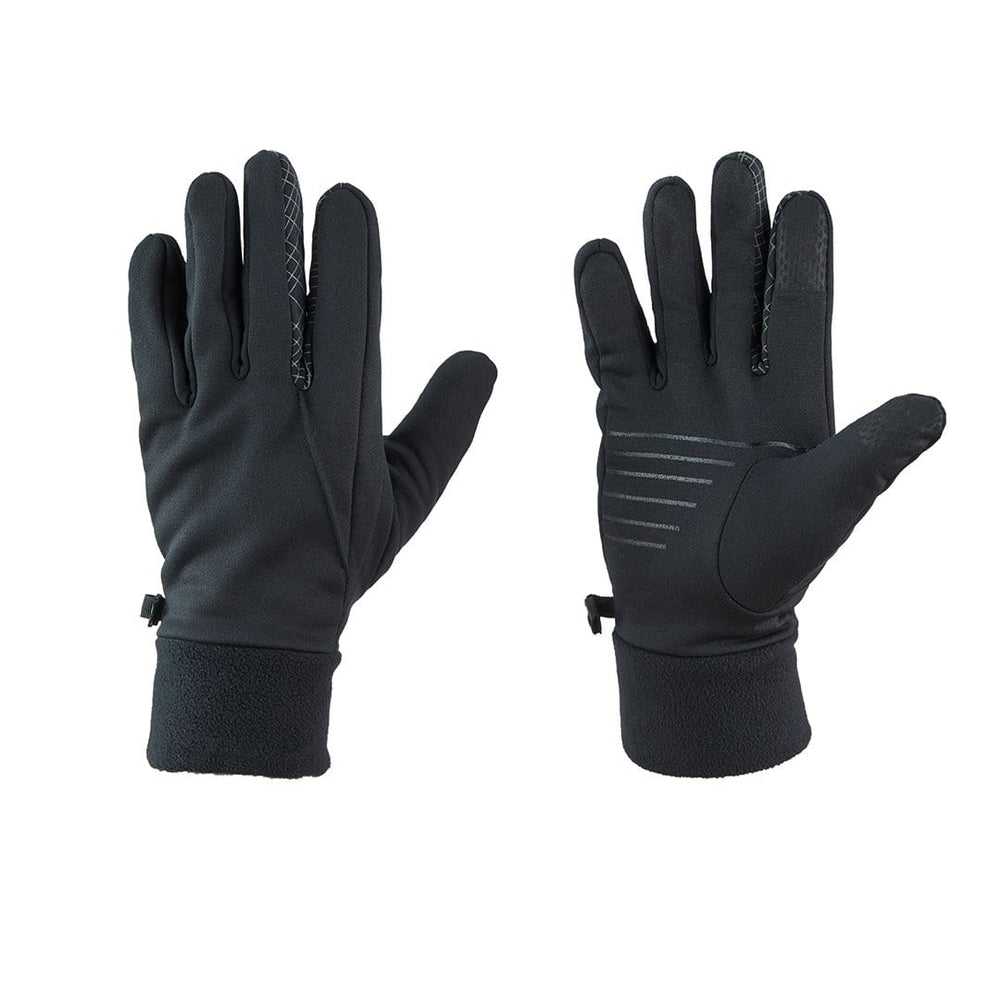 VIA Men's Black Men's Go Anywhere Reflective Fleece Gloves